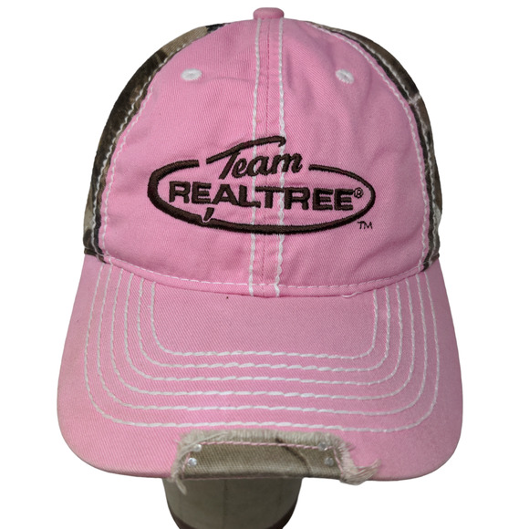 Team Realtree Women's Strapback Hat Pink Camo OSFA Embroidered Logo - Picture 1 of 12